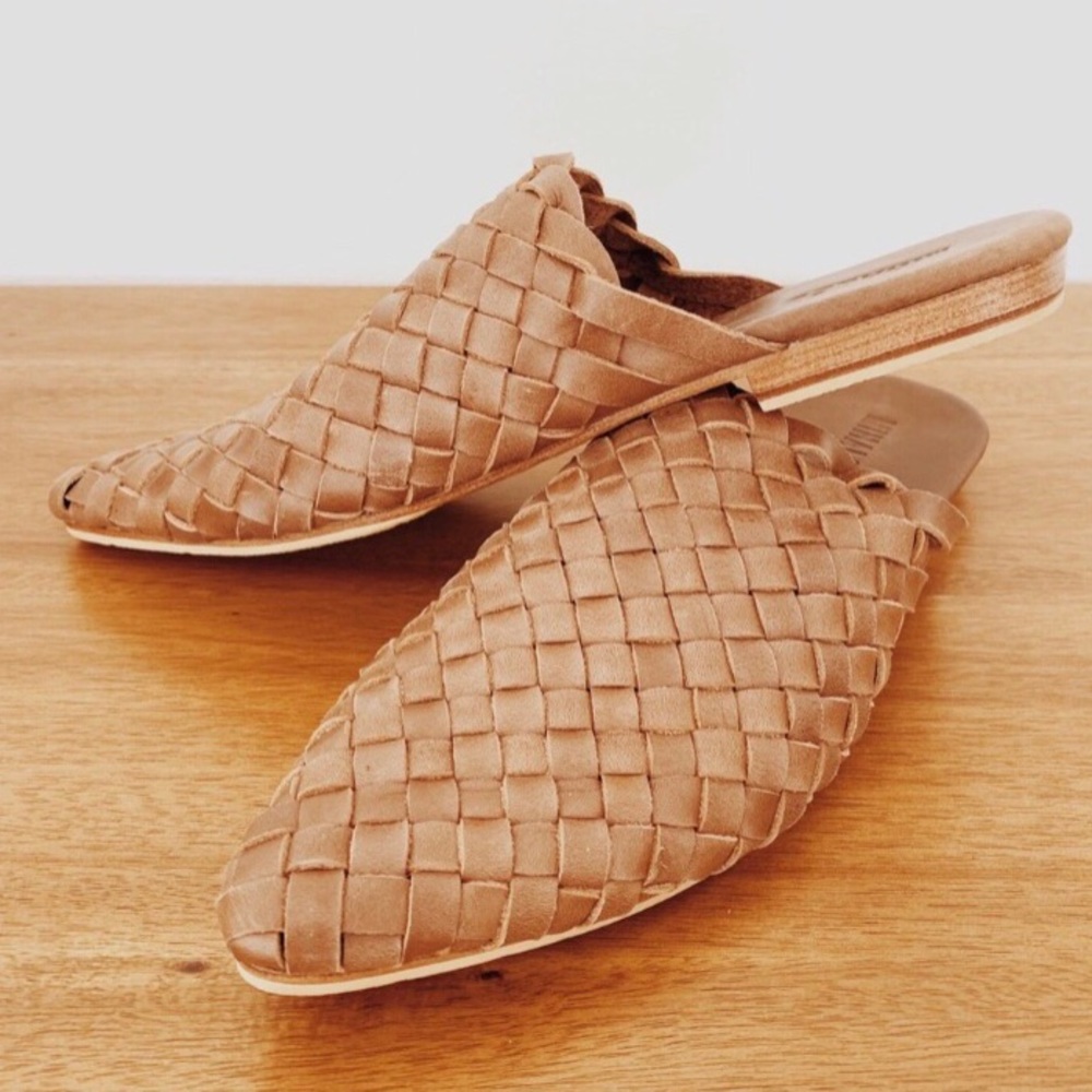 Mihaleo Paloma Woven Leather Mules